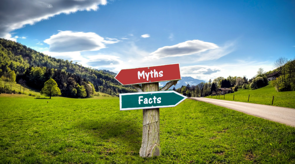 Myths vs Facts road sign