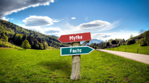 Myths vs Facts road sign